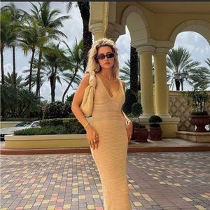 Black Darcy Halter Knit Open Back Dress - XS